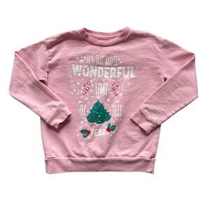 Boutique It's The Most Wonderful Time Of The Year Holiday Sweatshirt Size 4/5y